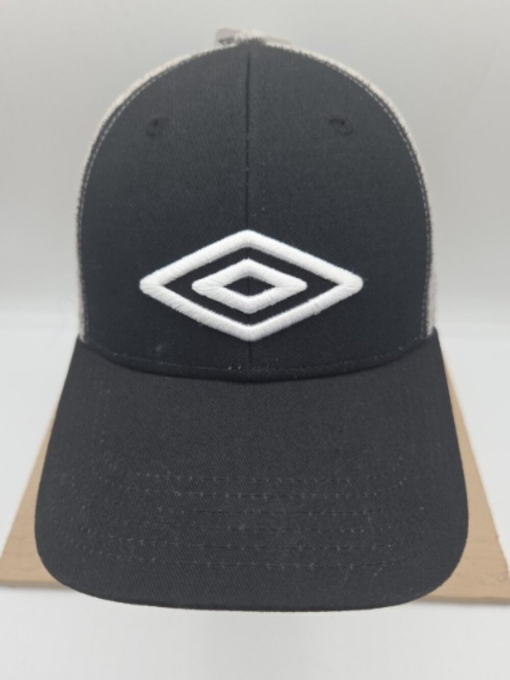 Umbro Snapback Hat Black Gray Heather Logo Cap NWT OSFA